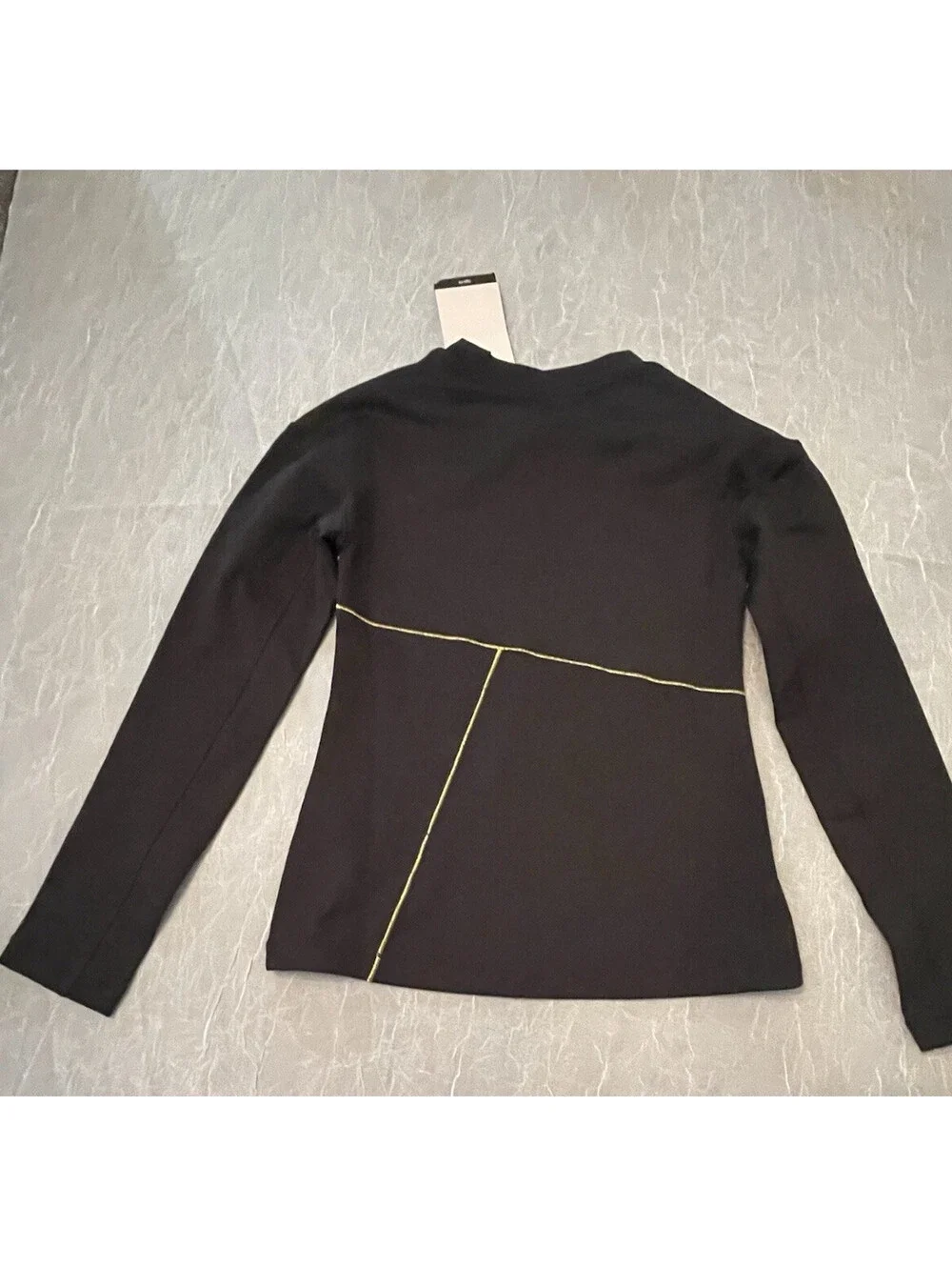 Nike Girls Dri Fit Black/Shimmer Gold Long Sleeve Shirt-S